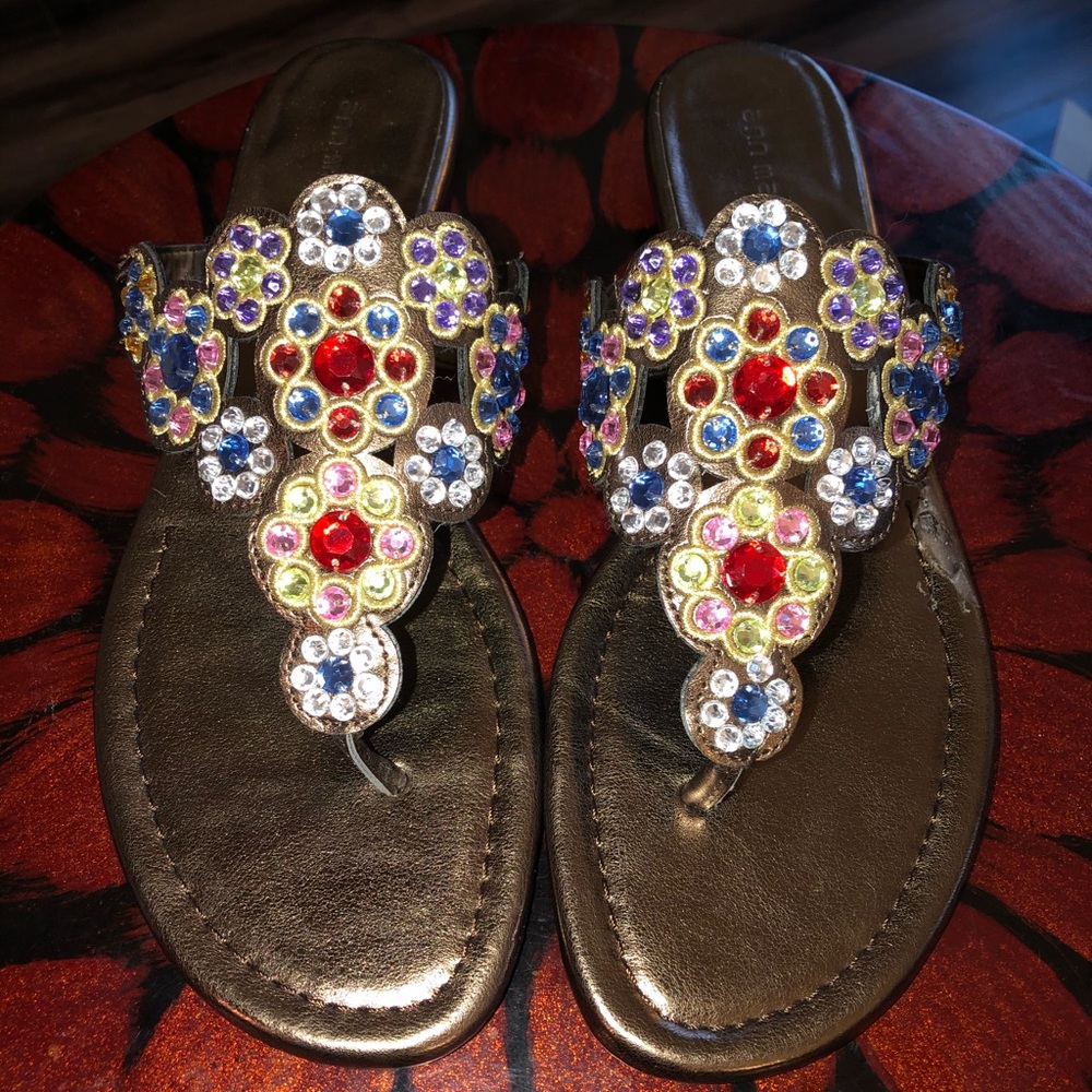 Ann Marino Jeweled Sandals